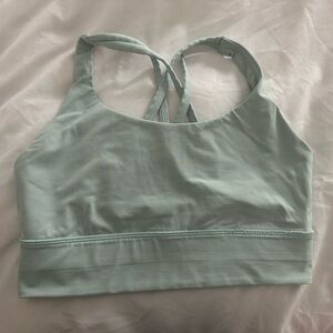 Longline light blue energy bra